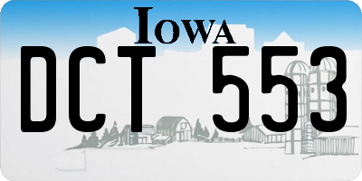 IA license plate DCT553