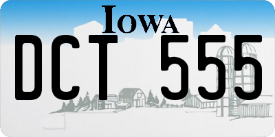 IA license plate DCT555