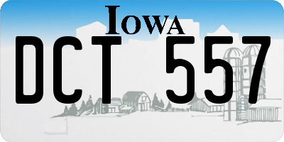 IA license plate DCT557