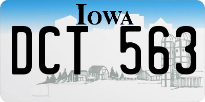 IA license plate DCT563