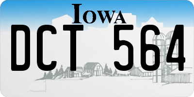 IA license plate DCT564