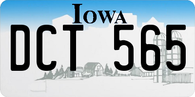 IA license plate DCT565