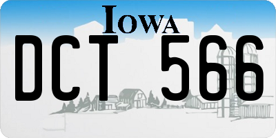 IA license plate DCT566