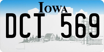 IA license plate DCT569