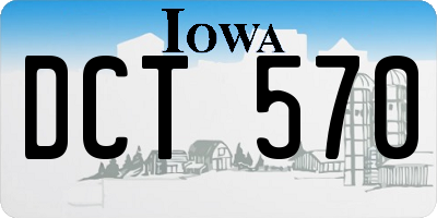 IA license plate DCT570
