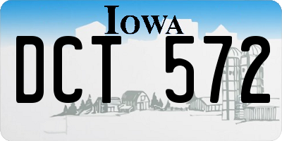 IA license plate DCT572