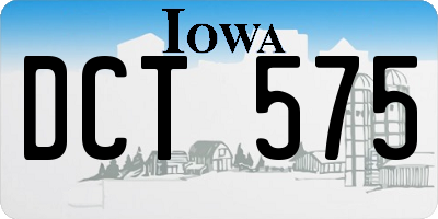 IA license plate DCT575