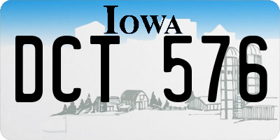 IA license plate DCT576