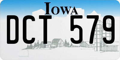 IA license plate DCT579
