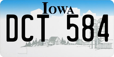 IA license plate DCT584