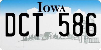 IA license plate DCT586