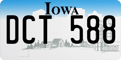 IA license plate DCT588