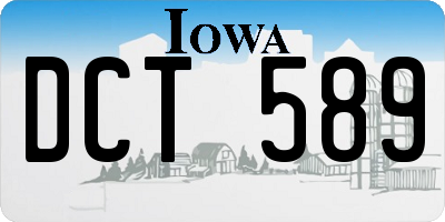 IA license plate DCT589