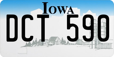 IA license plate DCT590