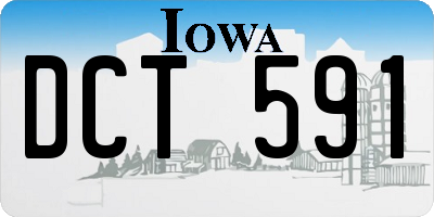 IA license plate DCT591