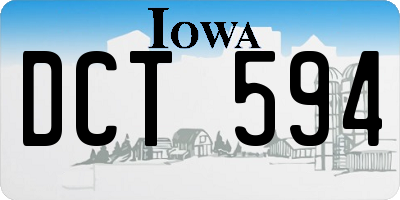 IA license plate DCT594