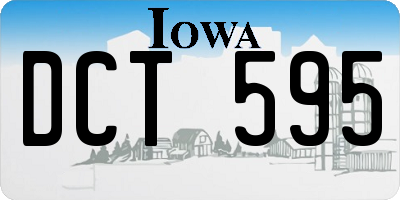 IA license plate DCT595