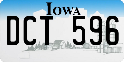 IA license plate DCT596