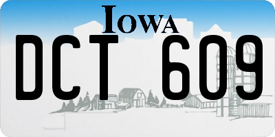 IA license plate DCT609