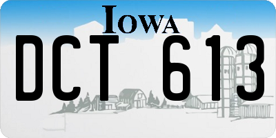 IA license plate DCT613