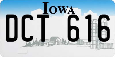 IA license plate DCT616