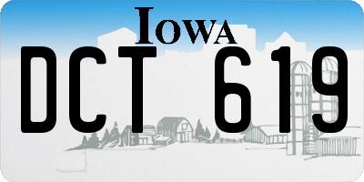 IA license plate DCT619