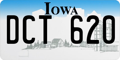IA license plate DCT620