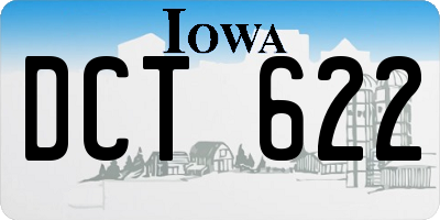 IA license plate DCT622