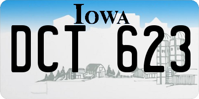 IA license plate DCT623