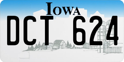 IA license plate DCT624