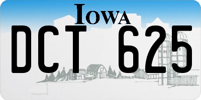 IA license plate DCT625