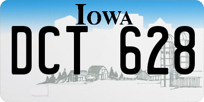 IA license plate DCT628