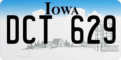 IA license plate DCT629
