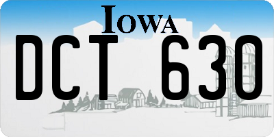 IA license plate DCT630