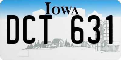 IA license plate DCT631