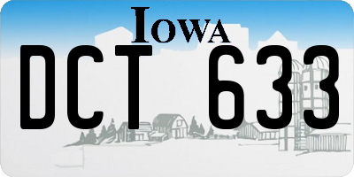 IA license plate DCT633