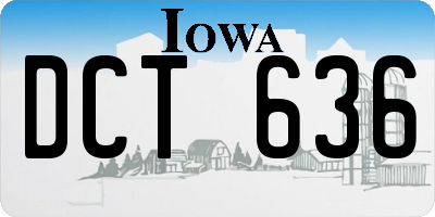 IA license plate DCT636
