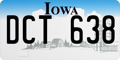 IA license plate DCT638