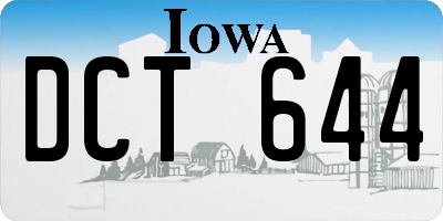 IA license plate DCT644