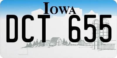 IA license plate DCT655