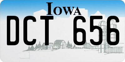 IA license plate DCT656