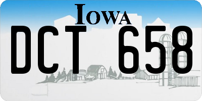 IA license plate DCT658