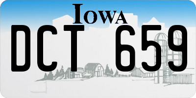 IA license plate DCT659