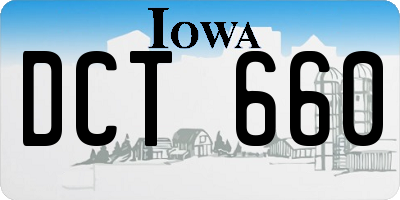 IA license plate DCT660