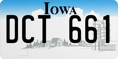 IA license plate DCT661