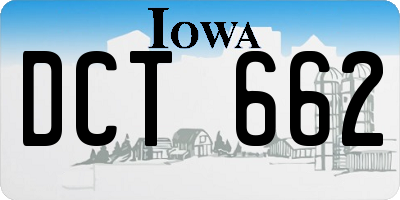 IA license plate DCT662