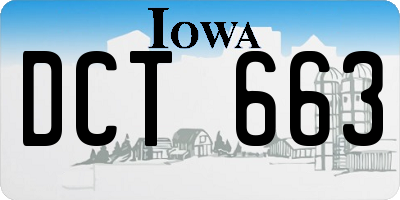IA license plate DCT663