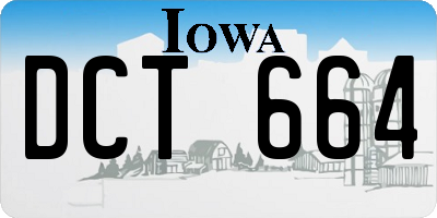 IA license plate DCT664