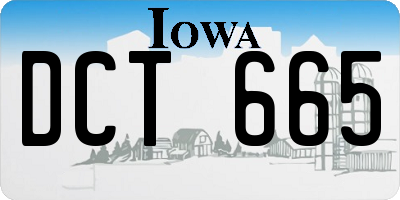 IA license plate DCT665