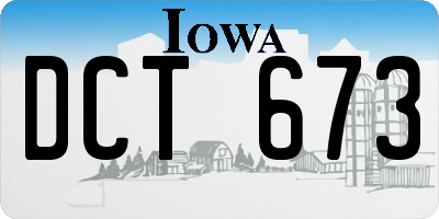 IA license plate DCT673
